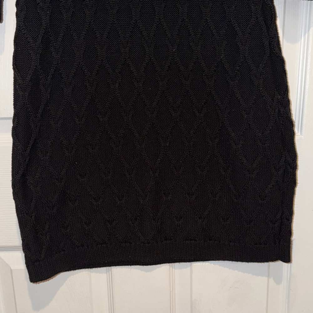 Calvin Klein Cable Knit Shawl Collar Buckle Sweater Dress M - Picture 12 of 16